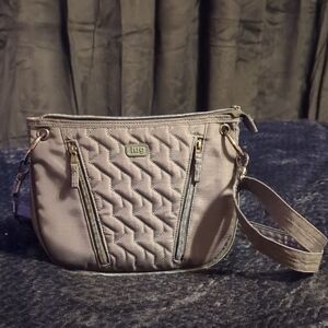Lug Silver Quilted Crossbody Bag